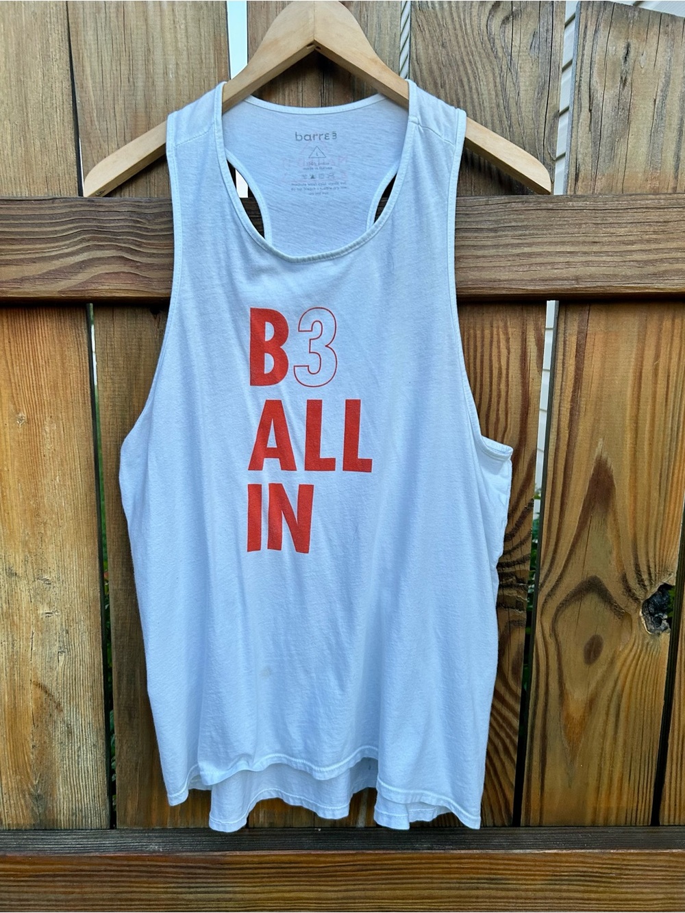 barre3 tank top Be All In Balletcore 100% Cotton Sz. Large